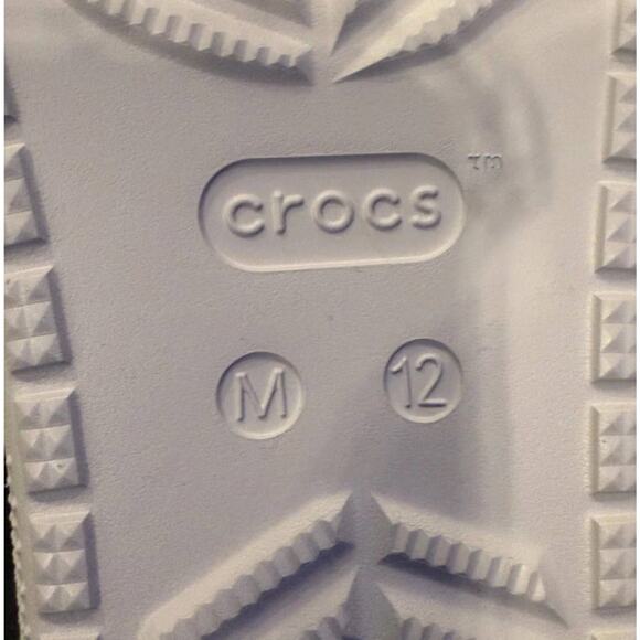 NWT Crocs Classic Slide Sandal Size M10/W12 Gray Rubber Casual Outdoor Slip On - Picture 7 of 8